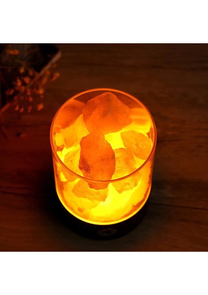 Tuz Lambası Himalaya Kristal Tuz Taş Lambası Negatif Iyon Hava Arıtma Lambası Uyku Yardımı Uyku ile Yaratıcı Yatak Odası Lambası | LED Masa Lambaları (Yurt Dışından)