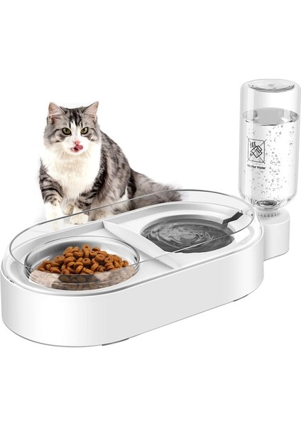 2 In 1 Su Gıda Kedi Kase Kaymaz Anti Dökülme Kararlı Ayırma Tasarım Küçük Köpek Pet Besleyici Otomatik Su Dağıtıcı | Kedi Besleme ve sulama Malzemeleri (Yurt Dışından)