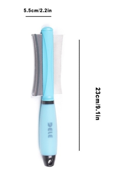 1 Adet Pet Saç Tarak Kedi Köpek Saç Remover Için Çift Taraflı Kolay Deshedding Fırça Kedi Bakım Aracı Için Uzun Küçük Saç Köpek | Kedi Bakımı (Mavi) (Yurt Dışından)