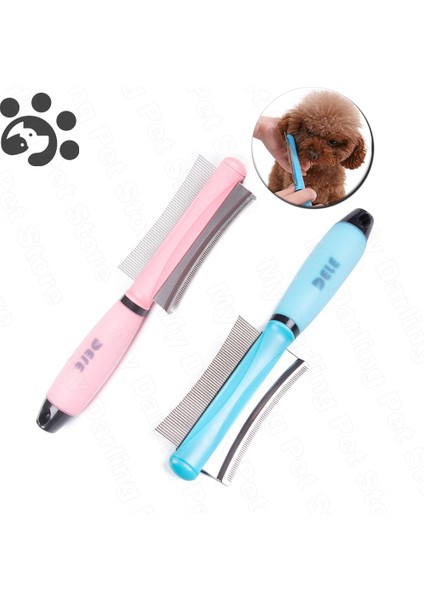1 Adet Pet Saç Tarak Kedi Köpek Saç Remover Için Çift Taraflı Kolay Deshedding Fırça Kedi Bakım Aracı Için Uzun Küçük Saç Köpek | Kedi Bakımı (Mavi) (Yurt Dışından)