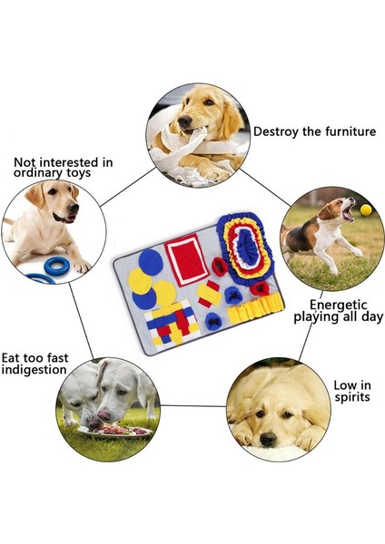 Köpek Besleme Mat Pet Köpek Snuffle Mat Kedi Pet Snuffle Yavaş Besleme Oyuncak Snuffling Burun Çalışma Mat Iq Eğitim Interaktif Bulmaca | Köpek Oyuncakları (Yurt Dışından)