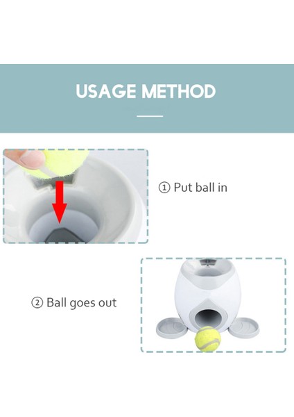 Otomatik Pet Besleyici Almak Tenis Topu Launcher Köpek Eğitim Oyuncaklar Interaktif Atma Top Makinesi | Köpek Oyuncakları (Yurt Dışından)