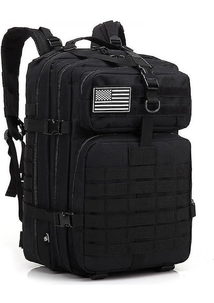 Siyah Askeri Taktik Sırt Çantası 45L Assault Pack Büyük Ordu Molle Bug Out Çanta Sırt Çantaları MZ868 (Yurt Dışından)