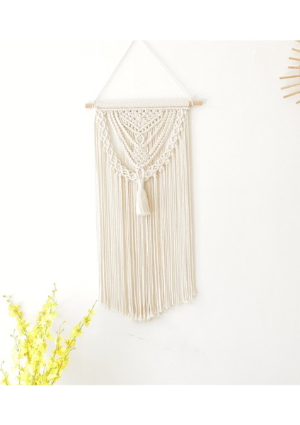 40 * 75 cm Makrome El Dokuma Goblen Boho Chic Duvar Asılı Ev Dekorasyon El Sanatları Pamuk Halat Dokuma Daire Iç Mekan Odası Dekorasyon | Dekoratif Gobiyeller (Yurt Dışından) fiyatları