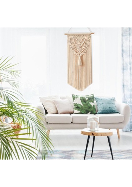40 * 75 cm Makrome El Dokuma Goblen Boho Chic Duvar Asılı Ev Dekorasyon El Sanatları Pamuk Halat Dokuma Daire Iç Mekan Odası Dekorasyon | Dekoratif Gobiyeller (Yurt Dışından) modelleri