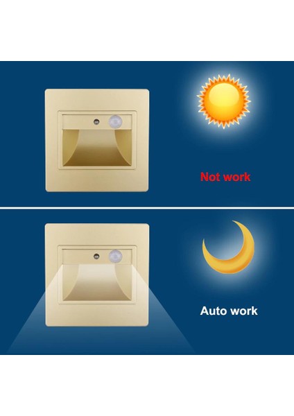 5 W İnsan Vücudu İndüksiyon Enerji Tasarruflu LED Merdiven Adım Işık Lambası (Yurt Dışından)