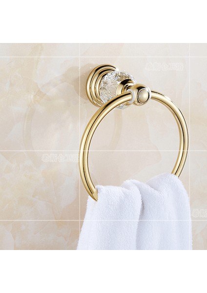 Altın Cilalı Banyo Aksesuarları Setleri Pirinç ve Kristal Havlu Bar Duvara Monte Kağıt Tutucu Banyo Donanım Seti | Banyo Donanım Setleri (Yurt Dışından) modelleri