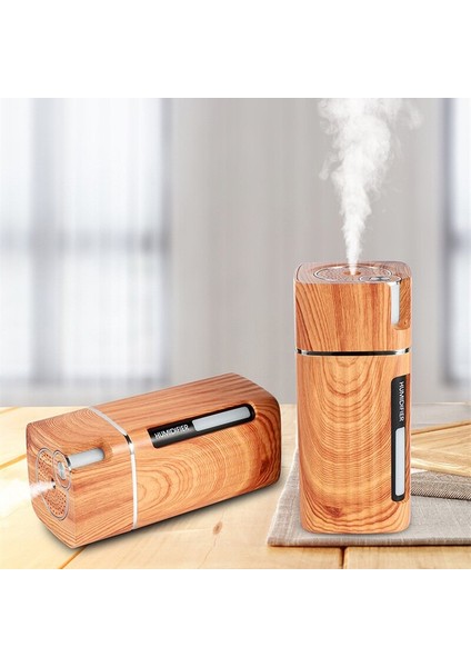 Elektrikli Nemlendirici Aroma Yağı Difüzör Ultrasonik Ahşap Tahıl Hava Nemlendirici USB Mini Mist Maker Araba Ev Için LED Işık | Nemlendiriciler (Yurt Dışından)