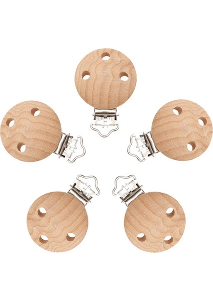 50 Adet 30MM Yuvarlak Sert Kayın Ahşap Klipler Bebek Diş Çıkarma Emzik | Bebek Dişçileri (Yurt Dışından)