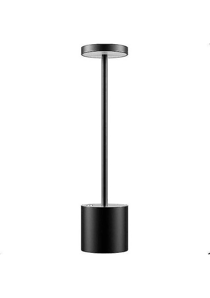 Akülü LED Masa Lambası Taşınabilir USB Şarj Edilebilir (Siyah) (Yurt Dışından)