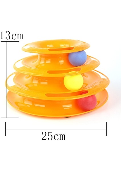 Yavru Kedi Üç Seviye Pet Kedi Oyuncak Kule Pistleri Disk Kitty Zeka Eğlence Üçlü Disk Kedi Oyuncak Top Eğitimi Eğlence Tabağı | Kedi Oyuncakları (Turuncu) (Yurt Dışından) fiyatları