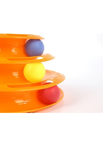 Yavru Kedi Üç Seviye Pet Kedi Oyuncak Kule Pistleri Disk Kitty Zeka Eğlence Üçlü Disk Kedi Oyuncak Top Eğitimi Eğlence Tabağı | Kedi Oyuncakları (Turuncu) (Yurt Dışından) fırsatları
