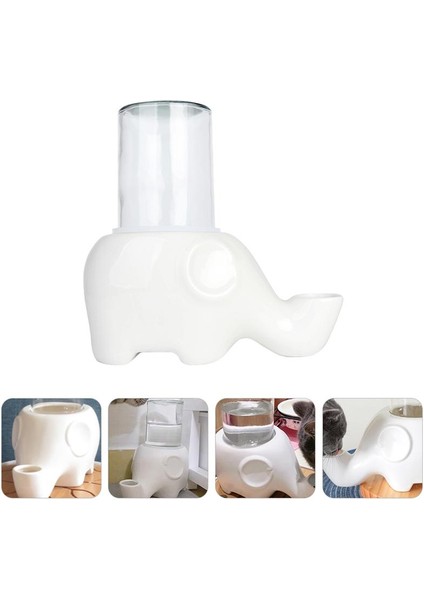 1 Adet Pet Otomatik Su Dağıtıcısı Seramik Cat Waterbowl Büyük Kapasiteli Waterer | Kedi Besleme ve sulama Malzemeleri (Beyaz) (Yurt Dışından) fiyatları