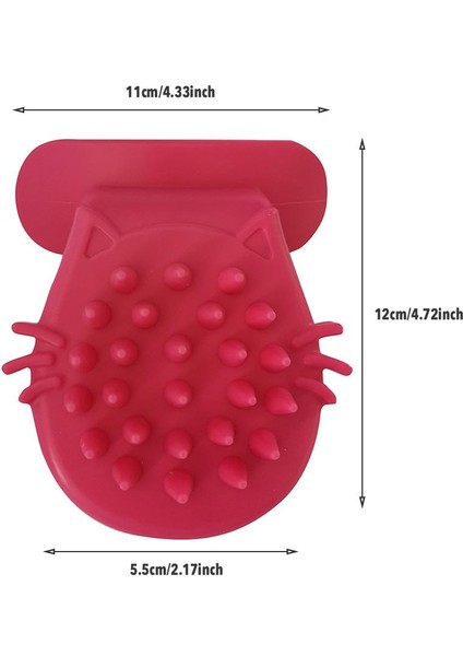 Pet Kedi Masaj Fırça Dil Şekilli Silikon Yumuşak Pet Saç Sökücü Fırça (Gri) (Yurt Dışından)
