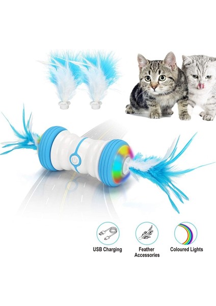 Şarj Edilebilir Piller Komik Fidget Kedi Oyuncaklar Interaktif Otomatik Pet Teaser Top Oyuncak Yavru Kediler Için Catnip Hayvan Aksesuarları | Kedi Oyuncakları (Pembe) (Yurt Dışından)