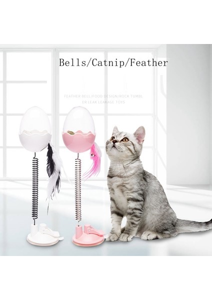 Kedi Gıda Besleyiciler Top Pet Interaktif Tüy Oyuncak Sızdıran Tumbler Yumurta Akıllı Kedi Köpekler Oyuncaklar Oyuncaklar Tedavi Topu Sallayarak | Kedi Oyuncakları (Siyah) (Yurt Dışından) fırsatları