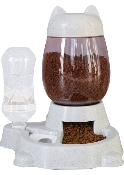 Pet Otomatik Besleyici Köpek Kedi Içme Kase Köpekler Için Su Içme Besleyici Kedi Besleme 2.2l Büyük Kapasiteli Dispenser Pet Kedi Köpek | Kedi Besleme ve sulama Malzemeleri (Gri) (Yurt Dışından)