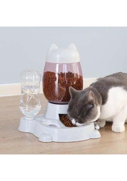 Pet Otomatik Besleyici Köpek Kedi Içme Kase Köpekler Için Su Içme Besleyici Kedi Besleme 2.2l Büyük Kapasiteli Dispenser Pet Kedi Köpek | Kedi Besleme ve sulama Malzemeleri (Gri) (Yurt Dışından) modelleri