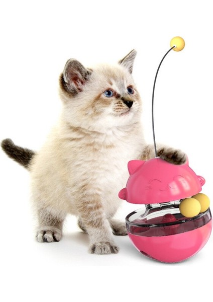 Komik 3 In1 Oyun Pet Kedi Ilginç Oyuncak Tumbler Kediler Pistler Iplik Top Oyuncaklar Yapboz Oyna Kittens Yiyecek Tunel Ürün | Kedi Oyuncakları (Pembe) (Yurt Dışından)