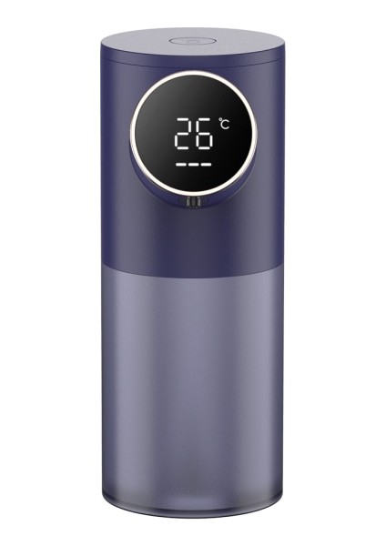 320ML Otomatik Sabunluk USB Şarj Edilebilir Sıvı Sabunluk Dijital Ekran Köpük Dispenserler (Mor) (Yurt Dışından)