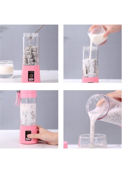 USB Şarj Edilebilir Taşınabilir Kolay Blender Mini Sıkacağı Çok Fonksiyonlu USB Şarj Suyu Kupası Meyve Elektrik Suyu Karıştırma Kupası | Sıkacaklar (Yeşil) (Yurt Dışından)