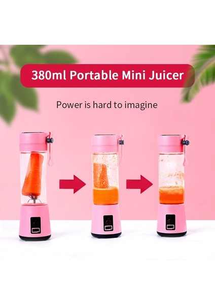 USB Şarj Edilebilir Taşınabilir Kolay Blender Mini Sıkacağı Çok Fonksiyonlu USB Şarj Suyu Kupası Meyve Elektrik Suyu Karıştırma Kupası | Sıkacaklar (Yeşil) (Yurt Dışından)