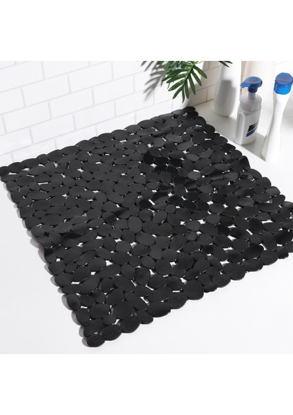 1 Adet Banyo Kaymaz Mat Kare Cobblestone Banyo Duş Güvenlik Paspaslar Pvc Antiskid Mat Banyo Paspaslar (54 * 54) (Yurt Dışından) modelleri