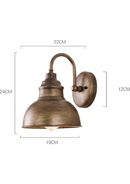 LED Duvar Lambası Açık Bahçe Mera Vintage Duvar Fener Bakır IP65 Bahçe, Veranda ve Açık Işık Dışında Su Geçirmez Endüstriyel Dekor Dışında. (Yurt Dışından)