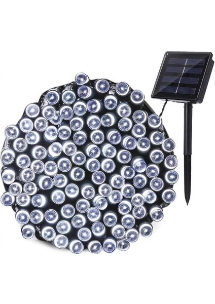 Güneş Işığı Zinciri Noel Işıkları Dışında, 20 M 200 LED Güneş Işık Zinciri Dışında Su Geçirmez, 8 Mod Güneş (Beyaz) (Yurt Dışından)