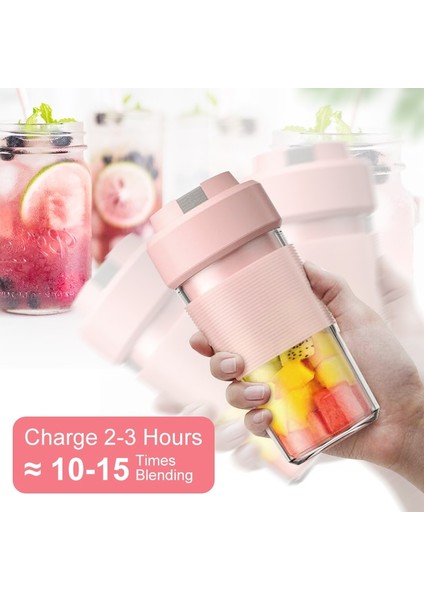 300 ml Taşınabilir Elektrikli Sıkacağı Makinesi USB Smoothie Mikser Mini Gıda Işlemcisi Kişisel Suyu Kupası | Sıkacaklar (Yeşil) (Yurt Dışından)