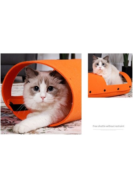 70 * 52 cm Dıy Kedi Tünelleri Oyuncak Katlanabilir (Turuncu) (Yurt Dışından)