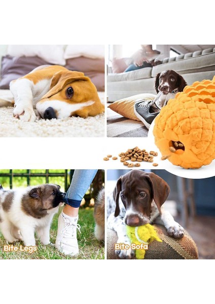 Köpek Diş Fırçası Yıkılmaz Köpek Çiğneme Oyuncak Için Orta Köpekler Ananas Şekilli Sert Köpek Diş Diş Temizleme Çiğnemek Oyuncak (Xs) (Yurt Dışından)