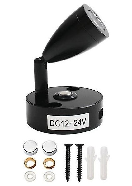 DC12V 24 V LED Dokunmatik Karartma Rv Okuma Lambası USB Arabirimi Okuma Lambası, LED Dim Tekne Işık, Duvara Monte LED Duvar Lambası (Siyah) (Yurt Dışından)