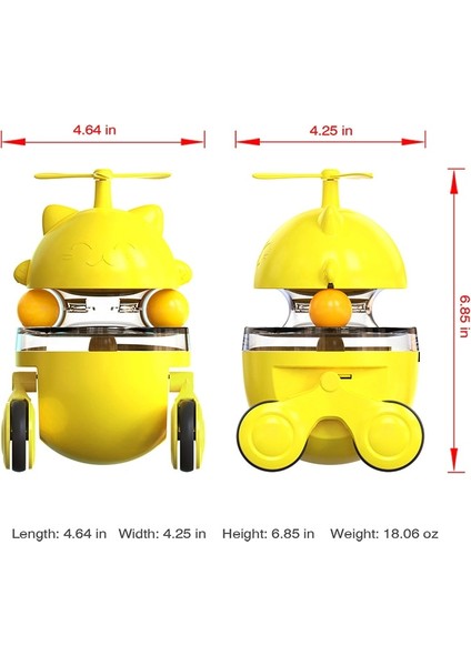 Komik Tumbler Kedi Oyuncak Eğitim Sızdıran Gıda Topu Pet Köpek Kediler Için Interaktif Denge Araba Yavru Kaşing Oyuncaklar Kedi Aksesuarları | Kedi Oyuncakları (Sarı) (Yurt Dışından)