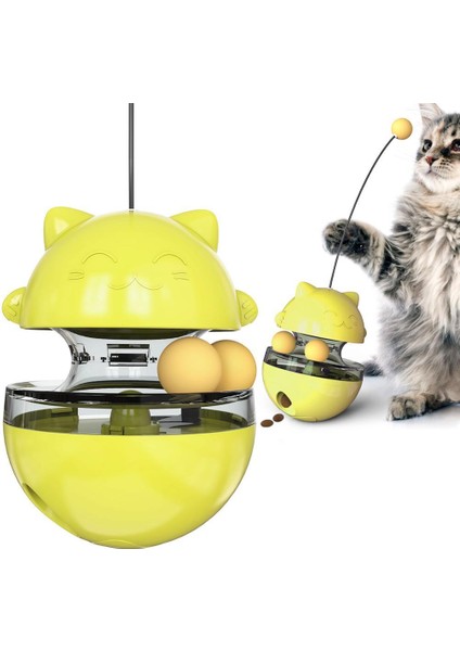 Eğlenceli Bardak Evcil Hayvanlar Yavaş Gıda Eğlence Oyuncaklar Kedi Dikkat Çekin Ayarlanabilir Snack Ağız Oyuncaklar Pet Için Pratik | Kedi Oyuncakları (Sarı) (Yurt Dışından)
