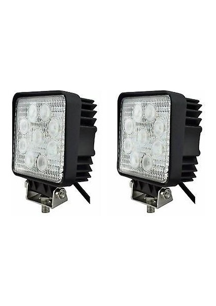 2 x LED Spotlight 27W 9-30V Çalışma 2500 Lümen ve yedek Lamba LED Lamba 12 V 24V (Yurt Dışından)