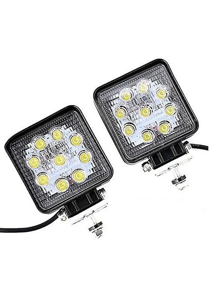 2 x LED Spotlight 27W 9-30V Çalışma 2500 Lümen ve yedek Lamba LED Lamba 12 V 24V (Yurt Dışından)