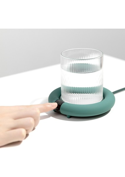 Urullife Kahve Isıtıcı Bardak Isıtıcı Akıllı Isıtıcı 3 Dişli Kupa Isıtma Coaster Ofis Masası Kullanımı Için, Kahve Süt Çay Hızlı Isıtma Kupası | Mats pedler (Yeşil) (Yurt Dışından)