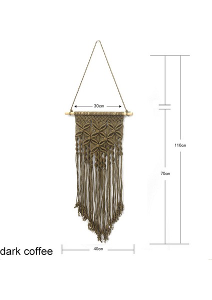40 * 70 cm Dokuma Duvar Sanatı Boho Stil En Iyi Hediye Duvar Asılı Makrome Goblen Kelebekler Desen El Yapımı Ev Dekor | Dekoratif Gobiyeller (Kahverengi) (Yurt Dışından) fiyatları