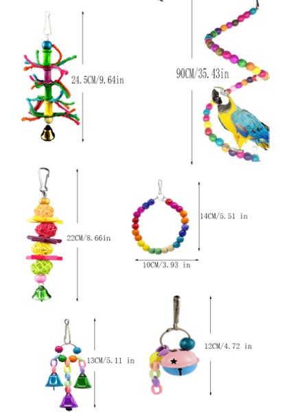 Pet Papağan Asılı Oyuncak Çiğneme Bite Rattan Topları Salıncak Çan Kuş Parakeet Standı Eğitim Oyuncaklar Aksesuarları Pet Malzemeleri | Kuş Oyuncakları (Yurt Dışından) fırsatları