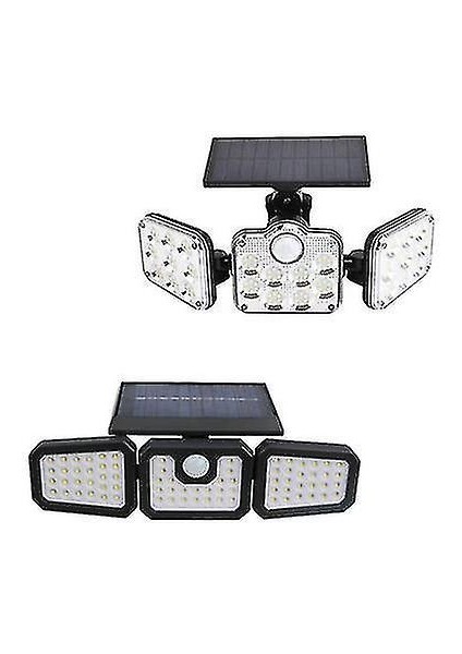 Gece Işıkları Ortam Aydınlatma 144LED / 74LED Güneş Üç Kafa Duvar Işık Dönebilen Açık Insan Vücudu Indüksiyon Avlu Sokak (Yurt Dışından)