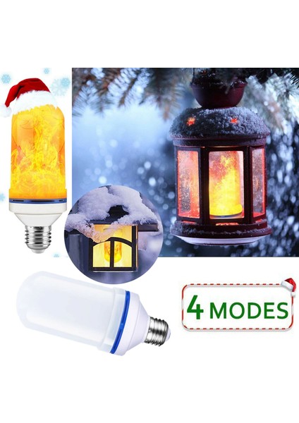 4 Mod E27 LED Alev Etkisi Simüle Edilmiş Ampul Titreşim Lambalar Noel Dekorasyonu (Yurt Dışından) modelleri