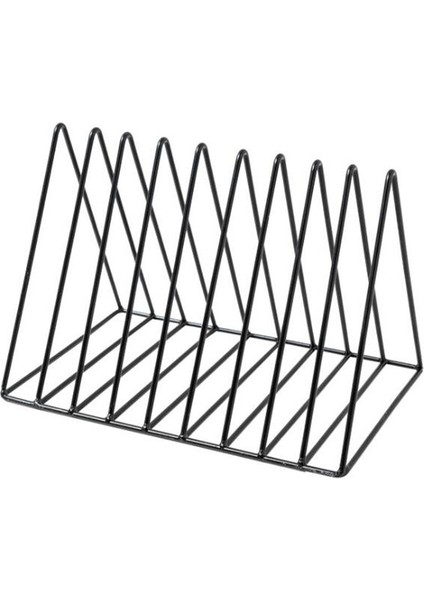 Nordic Style Süsler Üçgen Kara Kitap Standı Metal Teleskopik Katlanır Kitaplık Dergisi Rafı (Yurt Dışından)