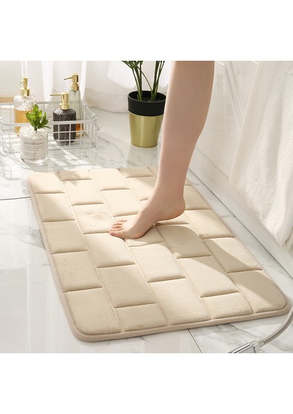 Kaymaz Banyo Halılar 3D Tuğla Tuvalet Paspas Duş Odası Giriş Kapı Halı Katı Renk Emici Küvet Ayak Pedi | Banyo Paspasları (50 * 80 Cm) (Yurt Dışından) fiyatları