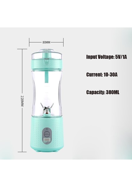 Taşınabilir Blender USB Mikser Elektrik Sıkacağı Makinesi Smoothie Blender Mini Gıda Işlemcisi Kişisel Limon Sıkacağı Portakal Sıkacağı | Sıkacaklar (Mavi) (Yurt Dışından)