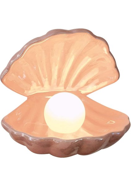 Seashell Inci Işık Accent Lamba Gece Işık Inci Deniz Kilidi Süsleme Koleksiyon Masa Centerpieces Ev Dekorasyonu Yatak Odası Oturma Odası Için, (Pembe) (Yurt Dışından)
