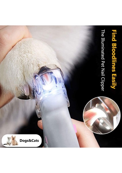 Köpekler Pet Tırnak Makası Büyütme Köpek Tırnak Makas Güvenli Kedi Pet Tımar Giyotin Pençe Bakım Aracı LED Işık ile Steal Bıçaklar | Köpek Tırnak Makası (Yurt Dışından) fiyatları