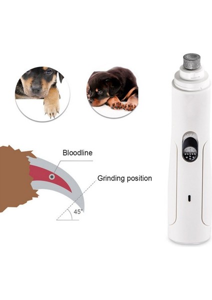 Pet Kedi Köpek USB Şarj Tırnak Kalemtıraş Otomatik Temizleme Manikür Tırnak Parlatıcı Beyaz Pet Nail Art Araçları | Köpek Tırnak Makası (Yurt Dışından) modelleri