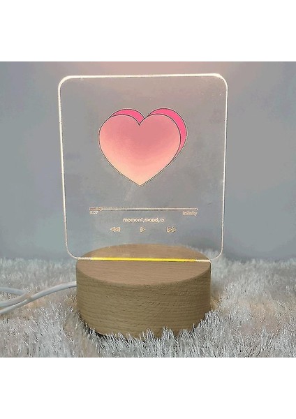 Lambalar Ins 3D Romantik Yaratıcı Yatak Odası USB Masa Işık(Yurt Dışından)