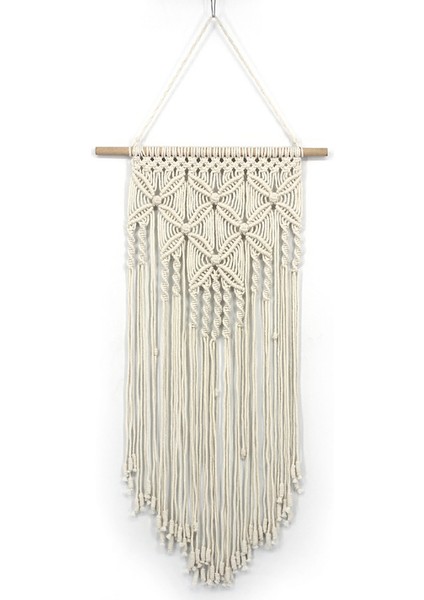 40 * 70 cm Dokuma Duvar Sanatı Boho Stil En Iyi Hediye Duvar Asılı Makrome Goblen Kelebekler Desen El Yapımı Ev Dekor | Dekoratif Gobiyeller (Bej) (Yurt Dışından)